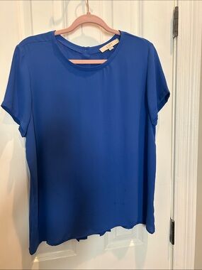 LOFT Bright Royal Blue Short Sleeve Blouse